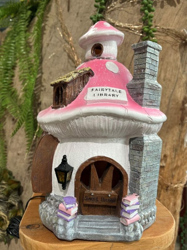 FAIRY HOUSE PINK LIBRARY NIGHT LIGHT