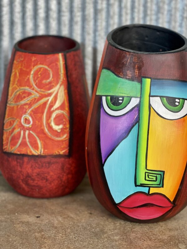 VASE HANDPAINTED MAMA PACHA - FACE