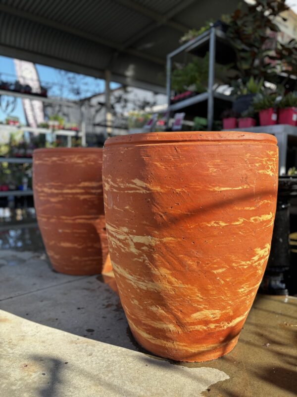 POT BARREL TIGER - 57X70CM TERRACOTTA