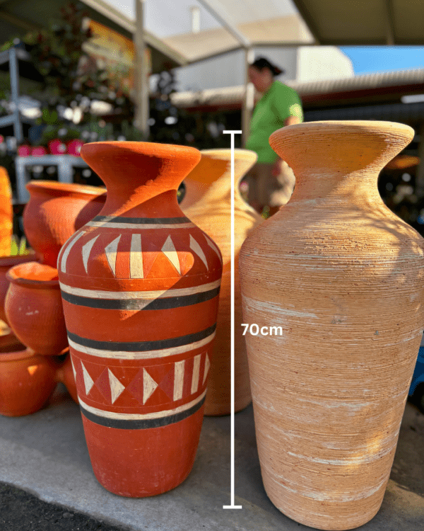 URN/JAR - TERRACOTTA CARROT 70CM HANDMADE [Cl:Painted]